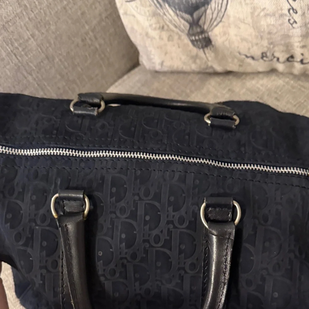 Vintage Christian Dior Suede Boston Bag w COA - Picture 3 of 8